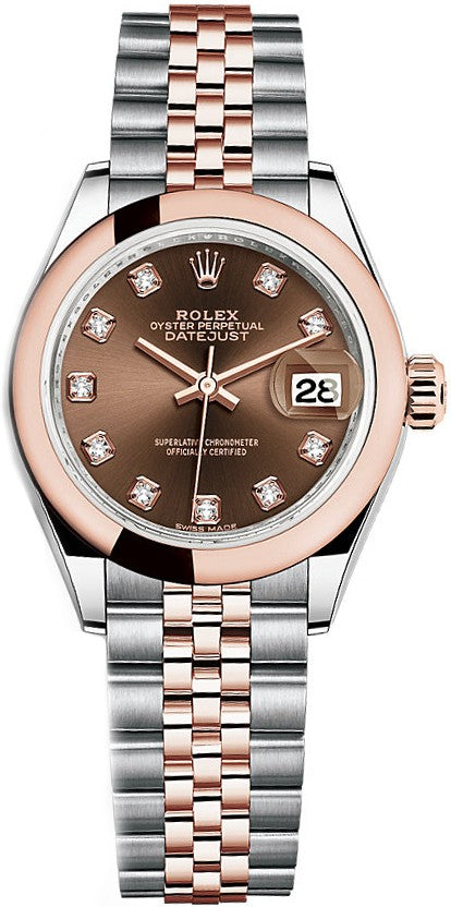 Rolex Lady-Datejust 28 Diamond Dial Women's Watch 279161-0011