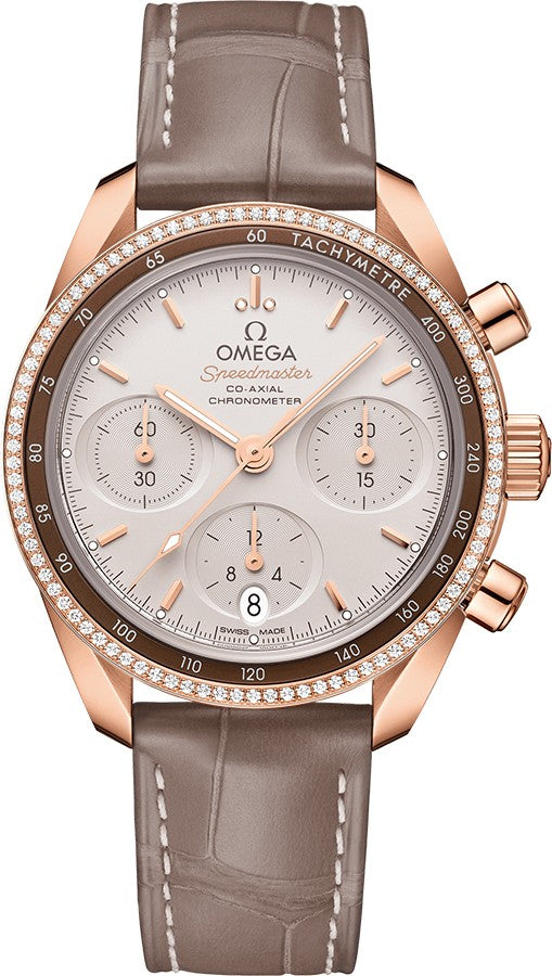 Omega Speedmaster 38 Diamond Bezel Men's Watch 324.68.38.50.02.003