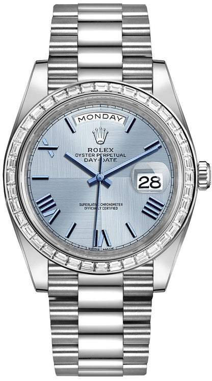 Rolex Day-Date 40 Ice Blue Dial Men's Watch 228396TBR-0004