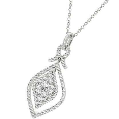 Diamond Pendant, .95 Carat on Solid 18k White Gold P21955W