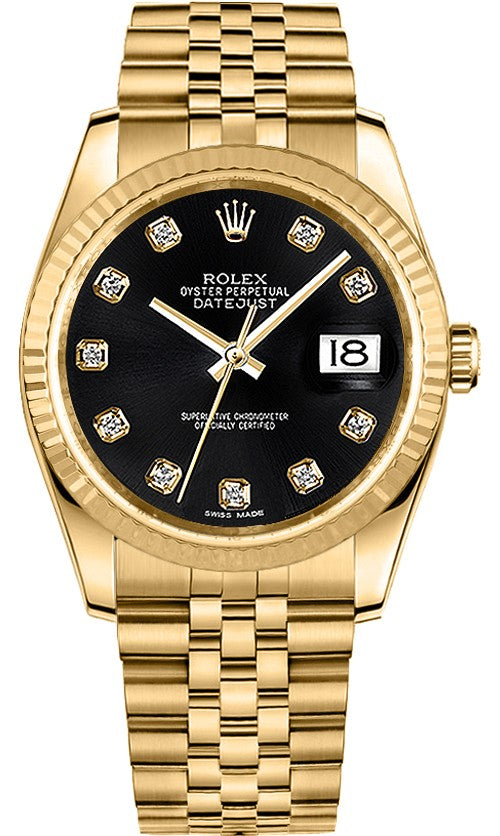 Rolex Datejust 36 Gold Watch 116238-0067