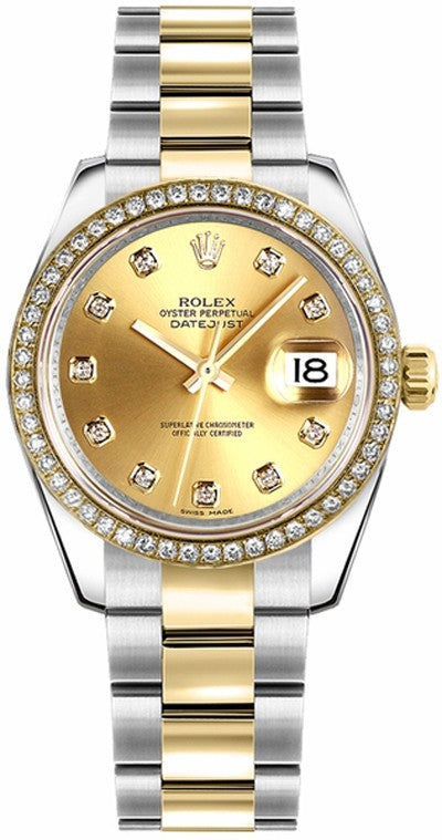 Rolex Datejust 31 Diamond Bezel Women's Watch 178383-0013