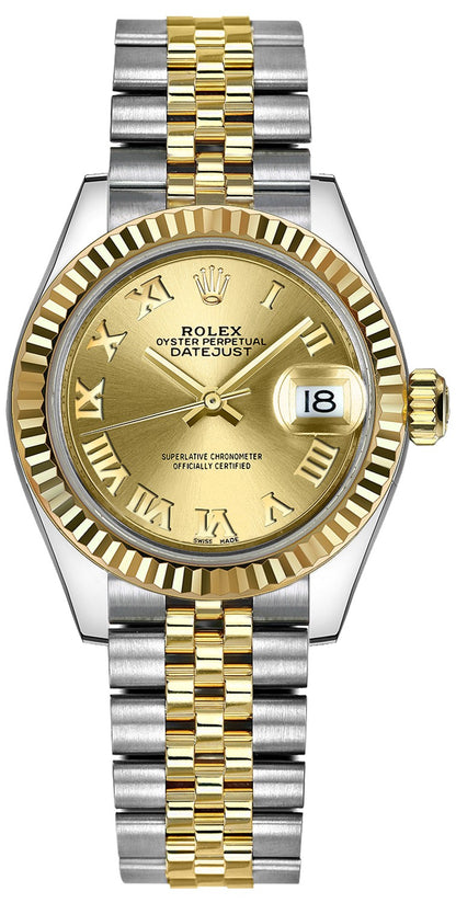 Rolex Lady-Datejust 28 Gold & Steel Women's Watch 279173-0009