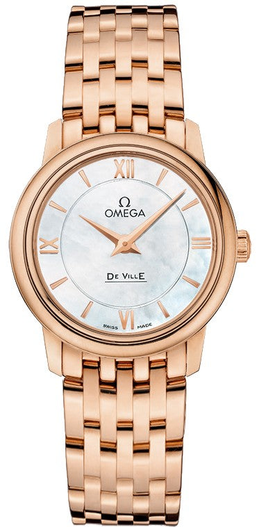 Omega De Ville Prestige 27.4mm Red Gold Women's Watch 424.50.27.60.05.002