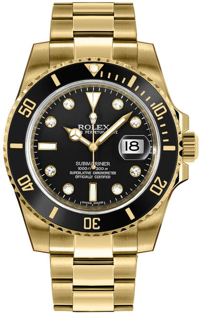 Rolex Submariner Date Gold Watch 116618LN