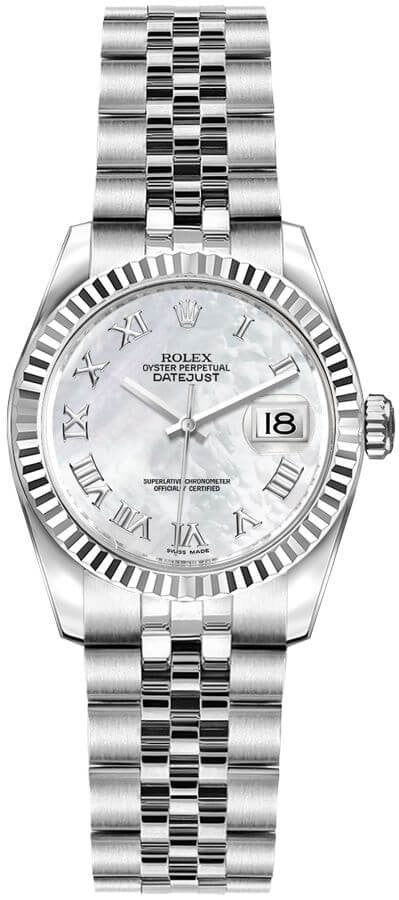 Rolex Lady-Datejust 26 Mother of Pearl Jubilee Bracelet Watch 179174