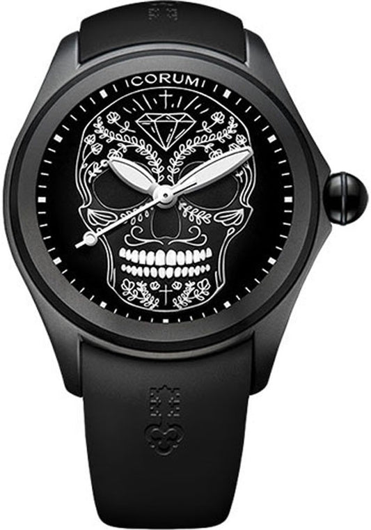 Corum Bubble 47 Skull Black Dial Men's Watch 082.310.98/0371 SM01