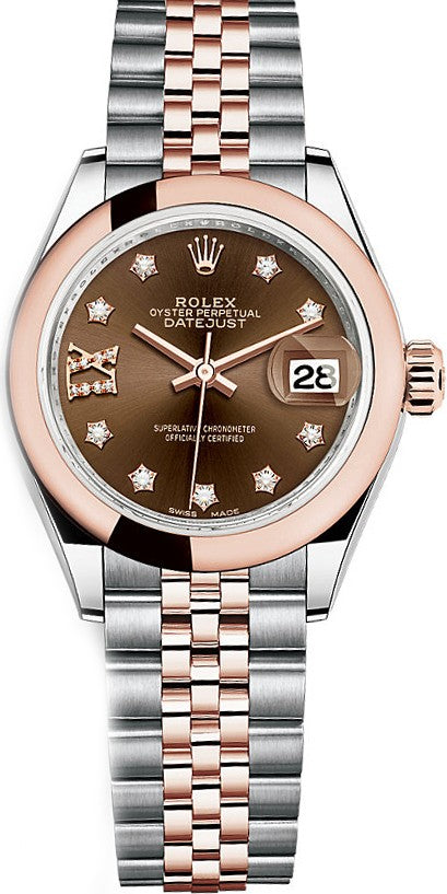 Rolex Lady-Datejust 28 Gold & Steel Women's Watch 279161-0003