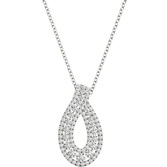 Diamond Pendant, .84 Carat on 18k White Gold P21962W