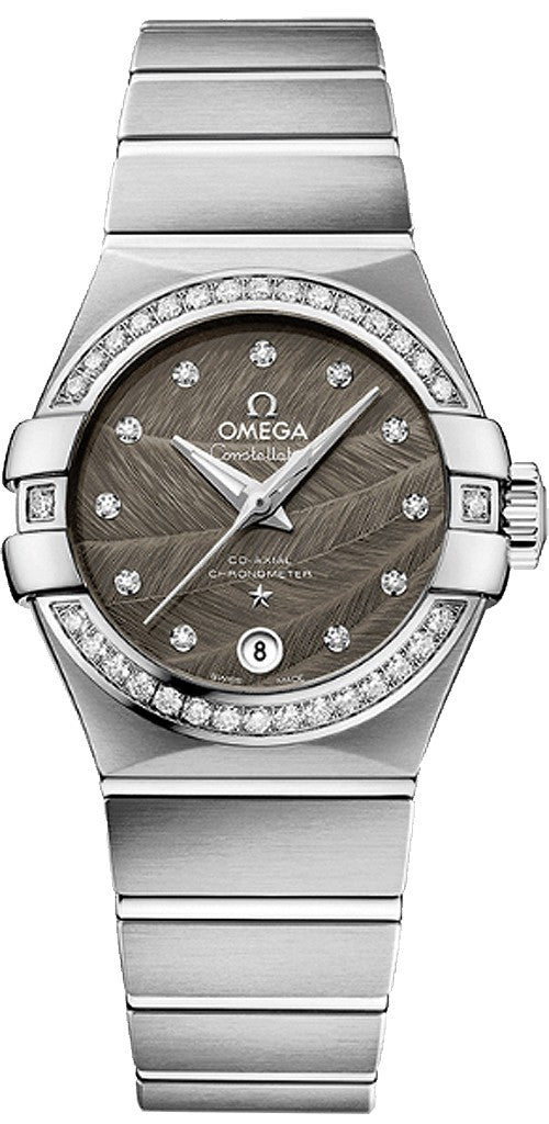 Omega Constellation Steel Diamond Bezel Women's Watch 123.15.27.20.56.001