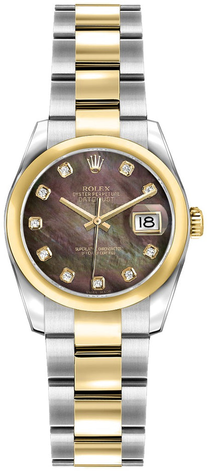 Rolex Lady-Datejust 26 Steel & Gold Oyster Bracelet Women's Watch 179163