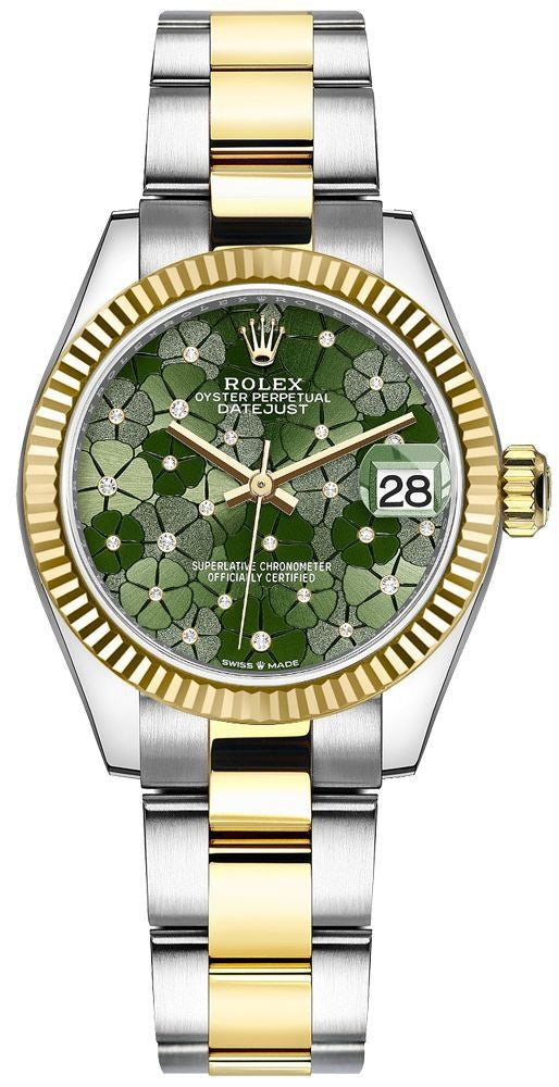 Rolex Datejust 31 Green Floral Motif Dial Women's Watch 278273-0031