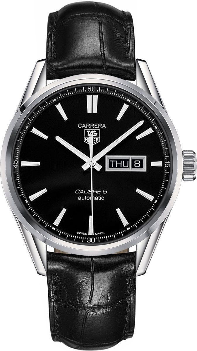 Tag Heuer Carrera Black Leather 41mm Men's Watch WAR201A.FC6266