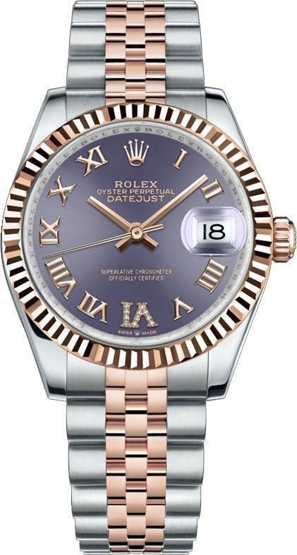 Rolex Datejust 31 Aubergine Purple Dial Women's Watch 278271-0020