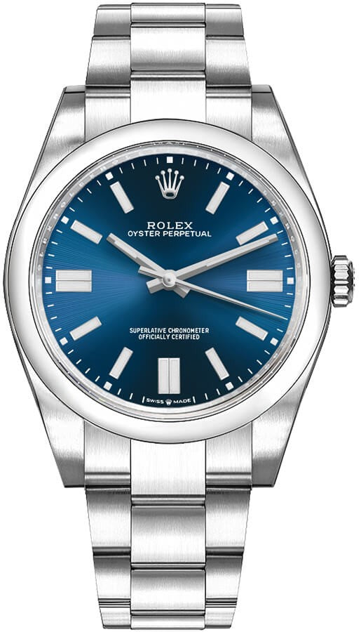 Rolex Oyster Perpetual 41 Blue Dial Domed Bezel Men's Watch 124300-0003