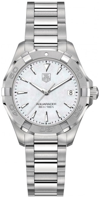 Tag Heuer Aquaracer 300M White Pearl Ladies Watch WAY1312.BA0915