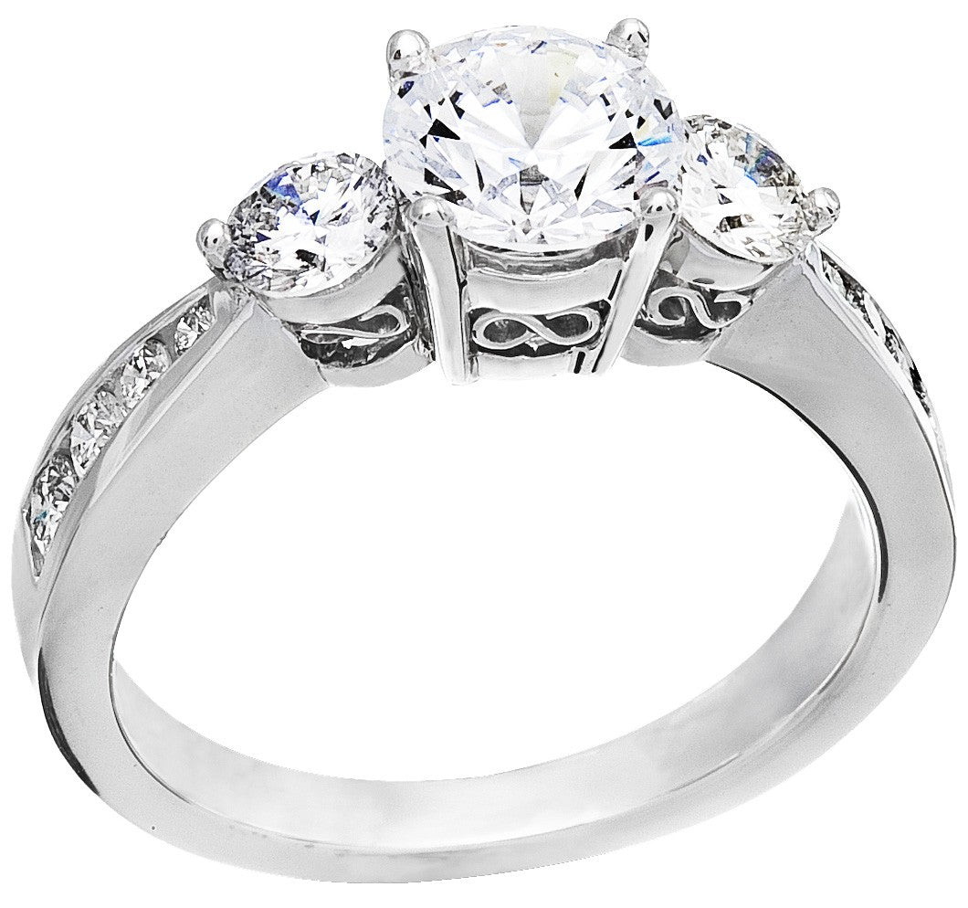 Diamond Ring, .78 Carat Diamonds on 14K White Gold