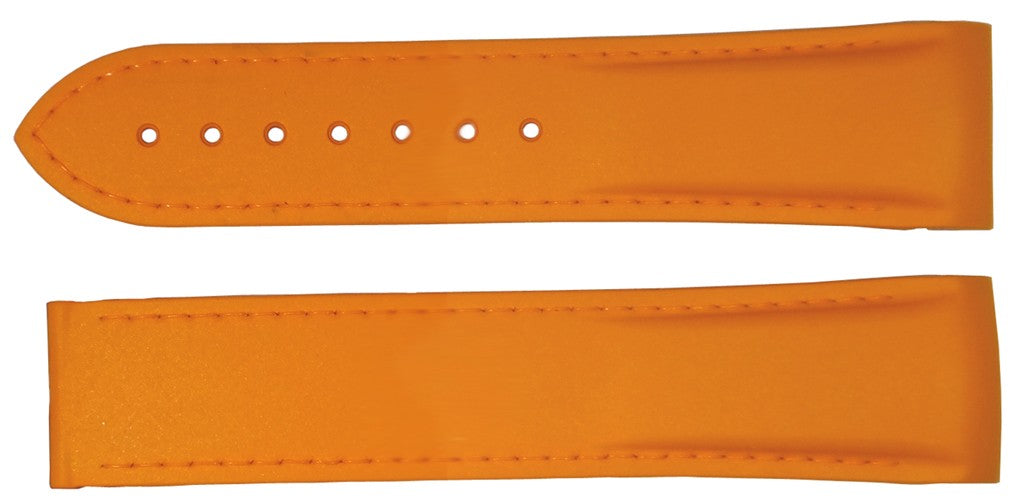 Omega 22mm Orange Rubber Strap 98000375