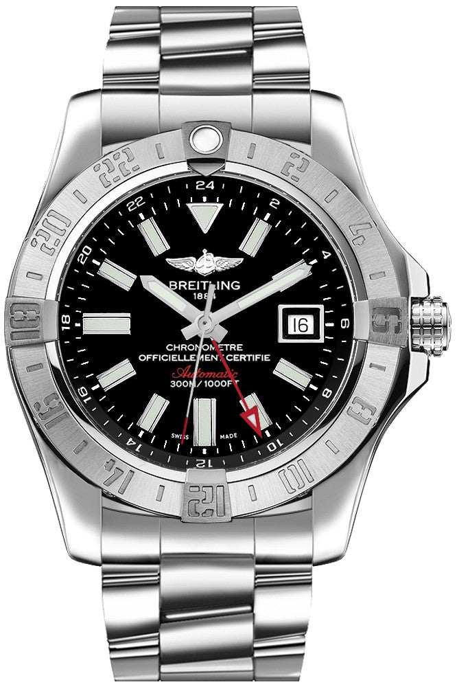 Breitling Avenger II GMT Black Dial Men's Watch A32390111B1A1