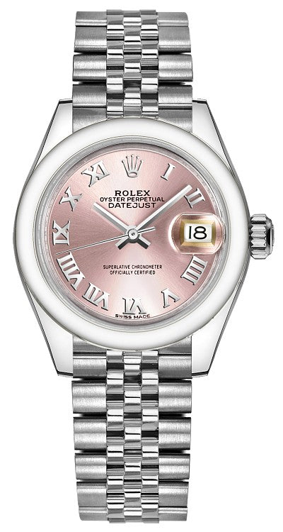 Rolex Lady-Datejust 28 Pink Dial Watch 279160-0013