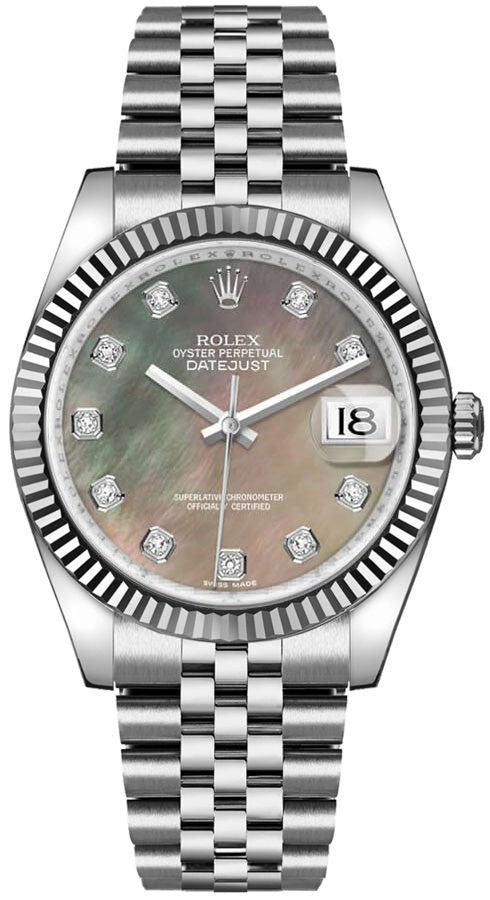 Rolex Datejust 36 Women's Pearl Watch 116234-0105