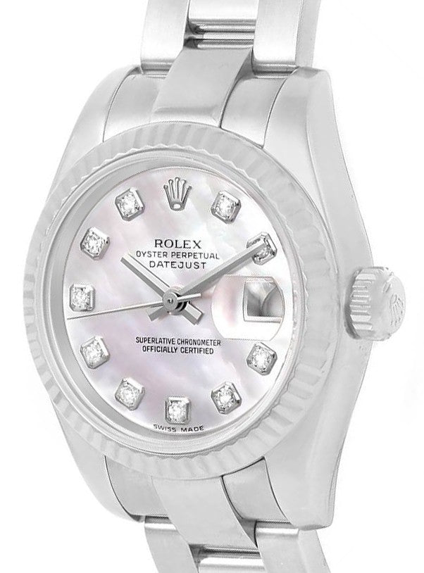 Rolex Lady-Datejust 26 Mother of Pearl Diamond Women's Watch 179174