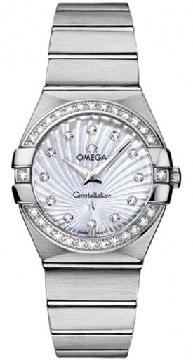 Omega Constellation White Mother of Pearl Diamond Women's Watch 123.15.27.60.55.002