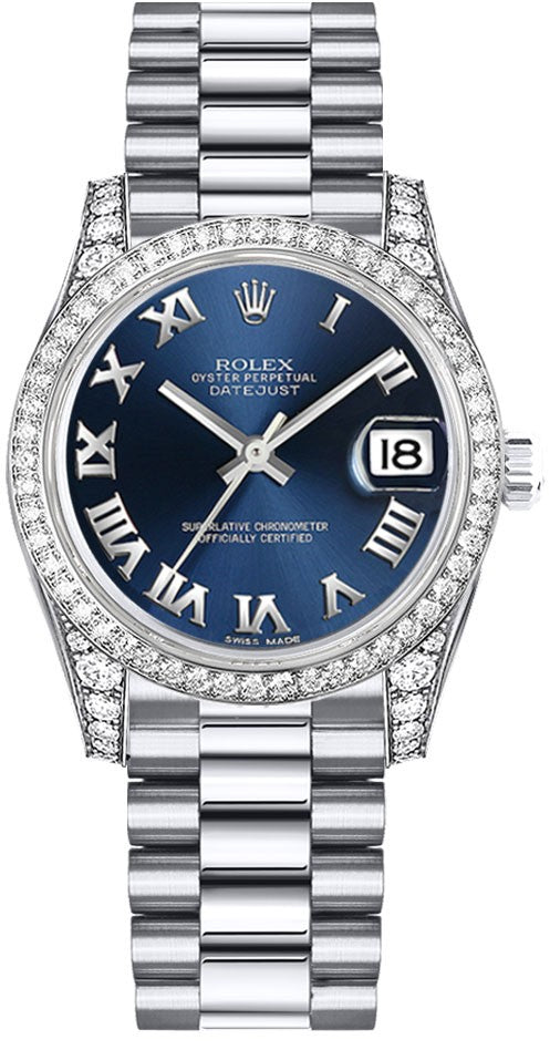 Rolex Datejust 31 Blue Diamond Dial Women's Watch 178159-0070