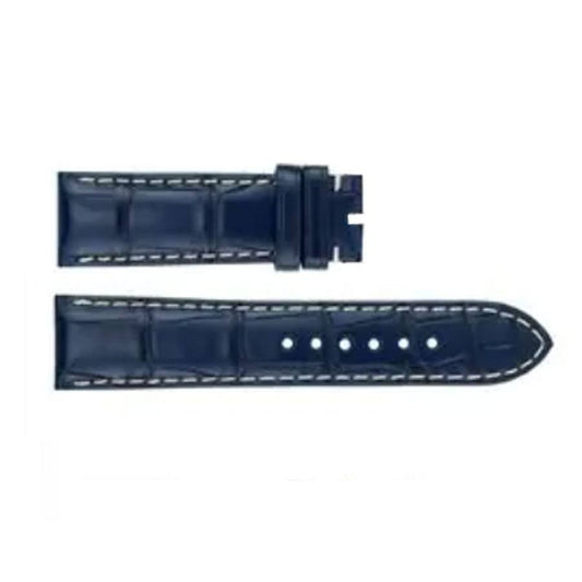 Breitling 20mm Inlet Blue Leather OEM Watch Strap with Pattern 1015P