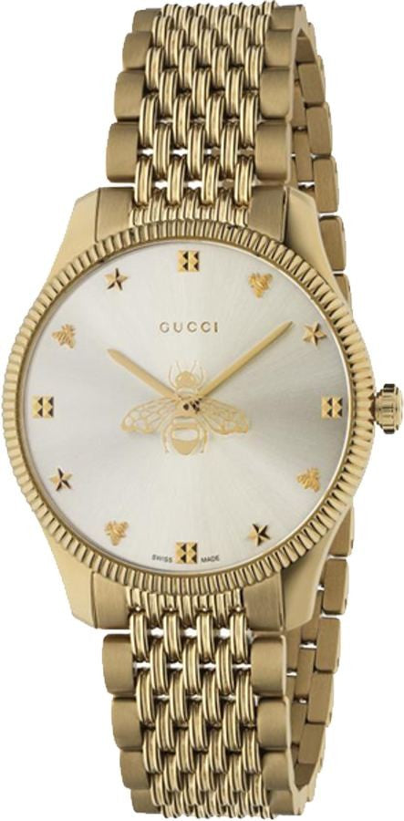 Gucci G-Timeless Silver Dial 36mm Women's Watch YA1264155