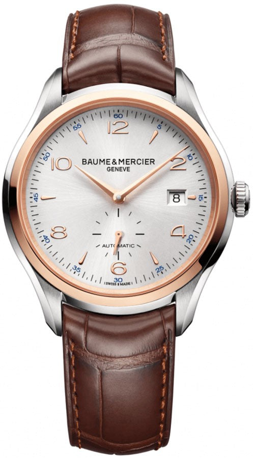 Baume & Mercier Clifton 18k Rose Gold Bezel Automatic Men's Watch 10139