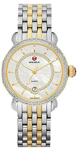 Michele CSX Elegance Yellow Gold & Stainless With Diamonds Ladies Watch MWW03T000042