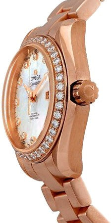 Omega Seamaster Aqua Terra Solid 18k Rose Gold Women's Watch 231.55.34.20.55.002