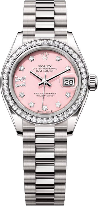 Rolex Lady-Datejust 28 White Gold Women's Watch 279139RBR-0002