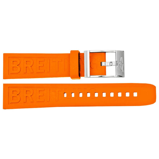 Breitling Diver Pro III 18mm Orange Rubber Strap 173S