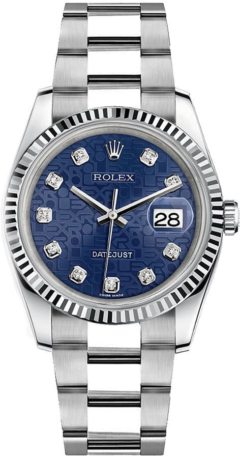 Rolex Datejust 36 Blue Diamond Jubilee Dial Watch 116234-0123