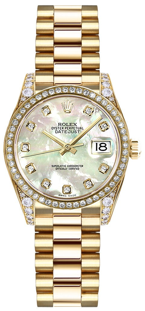 Rolex Lady-Datejust 26 Mother of Pearl Diamond Women's Watch 179158