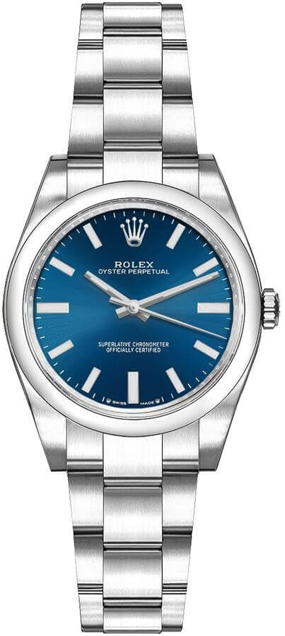 Rolex Oyster Perpetual 28 Blue Dial Women's Watch 276200-0003