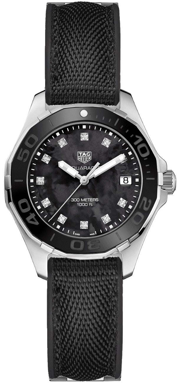 Tag Heuer Aquaracer Black Pearl & Diamond Ladies Dive Watch WAY131M.FT6092