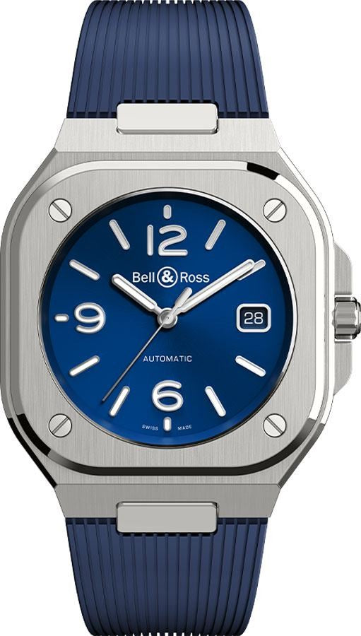 Bell & Ross Blue Steel 40mm Automatic Men's Watch BR05A-BLU-ST/SRB