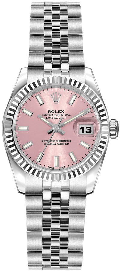 Rolex Lady-Datejust 26 Pink Women's Watch 179174