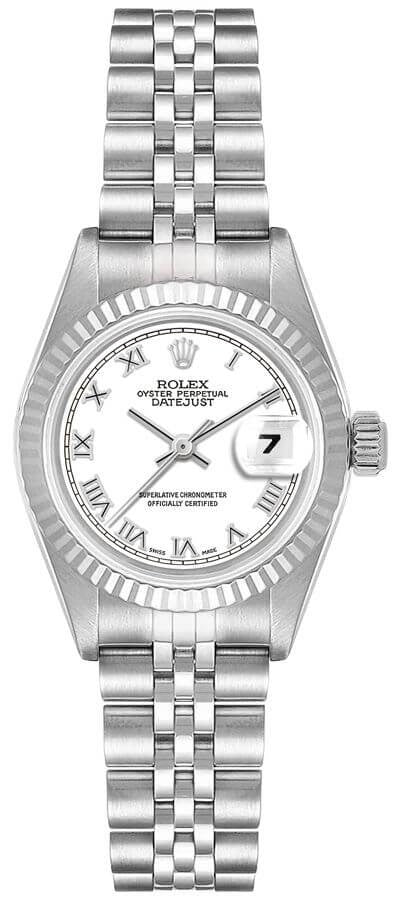 Rolex Lady-Datejust 26 White Dial Women's Watch 79174