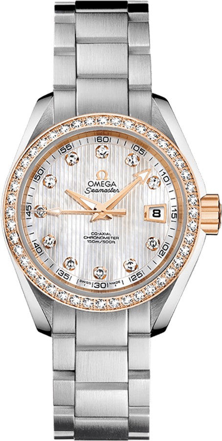 Omega Seamaster Aqua Terra Diamond Bezel Women's Watch 231.25.30.20.55.003