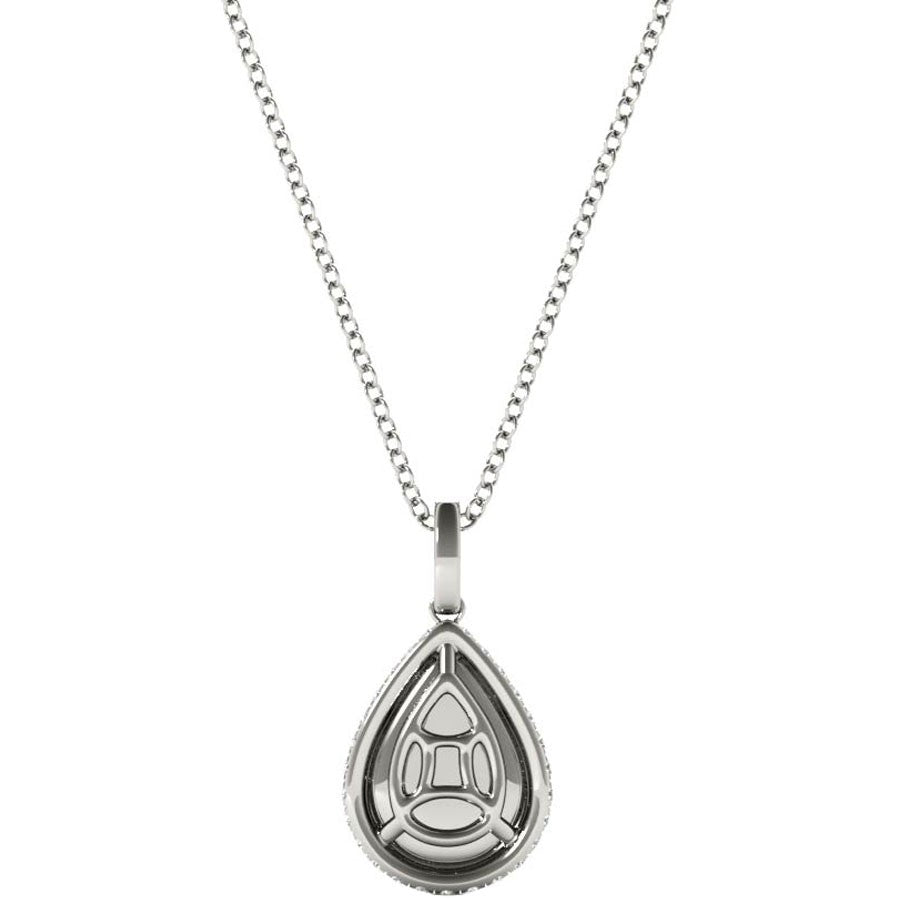 Diamond Pendant, .87 Carat on Solid 18k White Gold P21960W