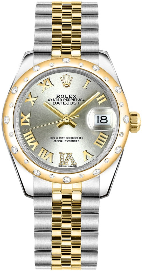 Rolex Datejust 31 Silver Dial Diamond Women's Watch 178343-0012