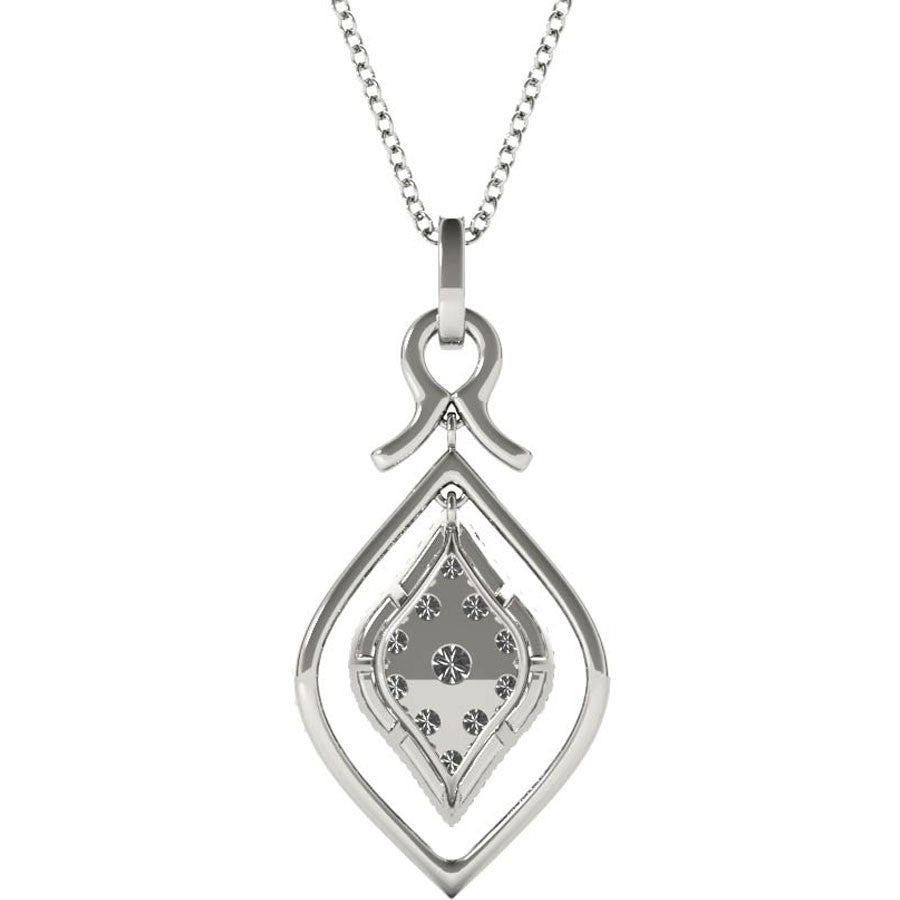 Diamond Pendant, .95 Carat on Solid 18k White Gold P21955W