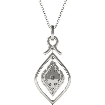 Diamond Pendant, .95 Carat on Solid 18k White Gold P21955W