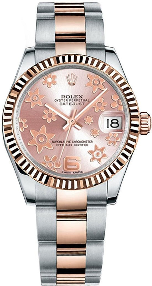 Rolex Datejust 31 Pink Floral Motif Women's Watch 178271-0074