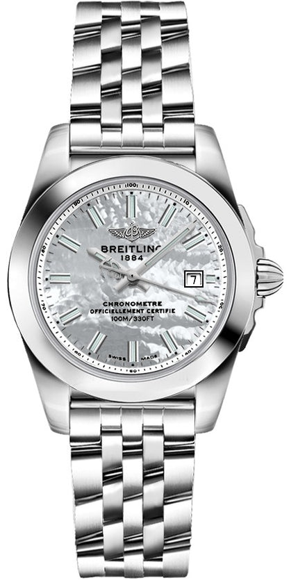 Breitling Galactic 29 Pearl White Dial & Steel Women's Watch W72348121A1A1