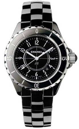 Chanel J12 Quartz Black Ceramic Women's Watch H0682